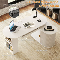 Poste de travail informatique modulaire sur mesure à lignes épurées avec ouvertures spacieuses et stratifié blanc pour bureau collaboratif en équipe