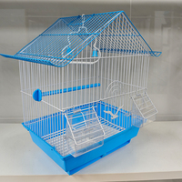 Mini cage à oiseaux bleue en fil métallique, design maison, petite cage pour perruches, canaris, pinsons, habitat intérieur