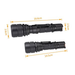 Torcia portatile ricaricabile zoomabile tattico sport da campeggio impermeabile 5 modalità di luce-auto e moto/auto - Product Image 1