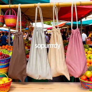 Bolsas de Regalo Plegables de Lino con Logotipo Personalizado y Bolsas de Cordón de Algodón para Navidad, Bolsa de Cordón Personalizada para Zapatos - Product Image 5