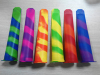 Offre Spéciale Coloré Silicone Popsicle Moules Avec connectés Couvercles Multi Couleur Crème Glacée Outils Pour Bricolage maison