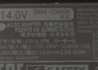 Monitor Fuente de alimentación Adaptador AC/DC para Samsung A3514 _ RPN 35,0 W/14V 2.5A 35W