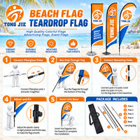 Drapeau publicitaire extérieur en forme de goutte d'eau, impression par sublimation couleur OEM, drapeau publicitaire personnalisé pour divers événements