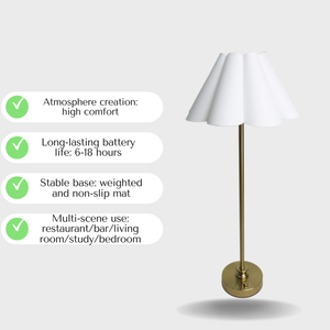 Touch Dimming Fabric Shade <strong>Lamp</strong> Gold/<strong>Silver</strong>/Black Commercial-Duty Design for Commercial Interior Styling - Product Image 4