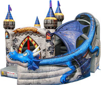 Offre Spéciale prix usine 5 en 1 Dragon gonflable châteaux plein d'entrain toboggan Combo