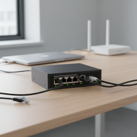 Offre Spéciale – Switch PoE Gigabit 6 Ports Économique 10/100/1000 Mbps 65W Non Géré pour Caméras IP et Sécurité CCTV