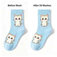 Chaussettes personnalisées OEM avec impression intégrale 360°, chaussettes à motif photo personnalisé, chaussettes résistantes, respirantes et à séchage rapide