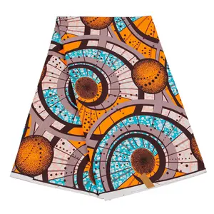 100% katun penjualan terbaik lilin Afrika cetak kain desain Afrika tekstil Ankara Pagne Batik Nigeria kain lilin