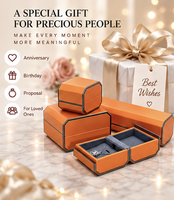 Boîte de rangement pour bijoux en daim PU de luxe avec logo personnalisé, multicolores, octogonale, porte-bijoux, fermeture à pression, cadeau de mariage ou de la Saint-Valentin