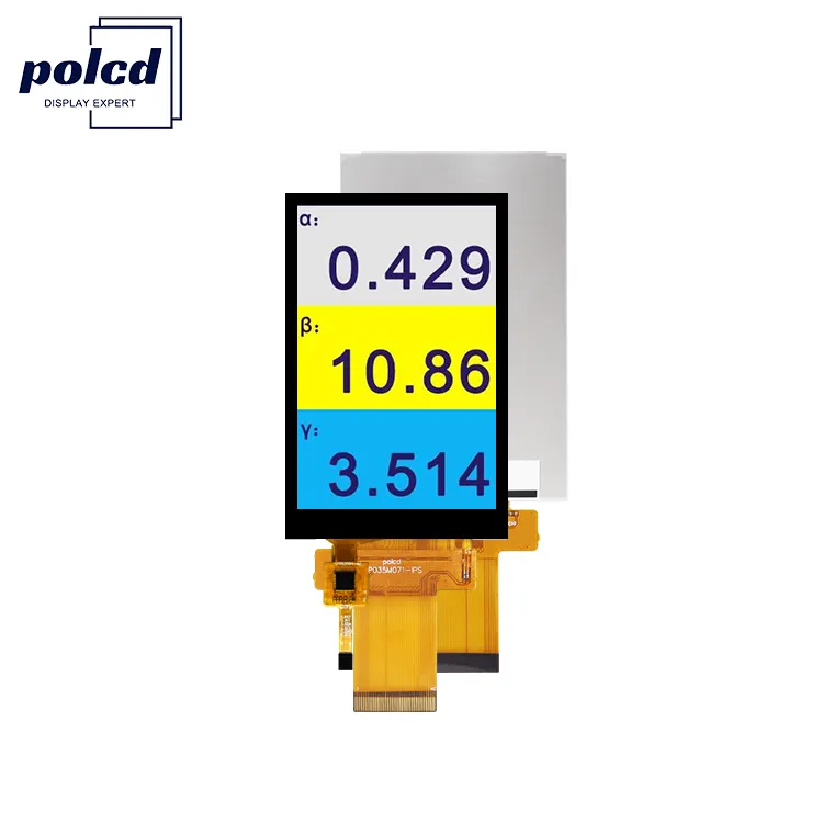 Polcd 3.5 inç LCD modülü yüksek parlaklık 300 nit ince cam kapasitif dokunmatik ekran IPS akıllı TFT ekran