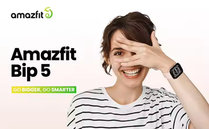 นาฬิกาอัจฉริยะ <span class=keywords><strong>Amazfit</strong></span> Bip 5 ขนาด 46 มม. พร้อม GPS, Alexa ในตัว, รองรับการโทรผ่านบลูทูธ, แบตเตอรี่ใช้งานได้ 10 วัน, โหมดกีฬา 120 โหมด, สำหรับ Android และ iOS สีดำ - Product Image 2