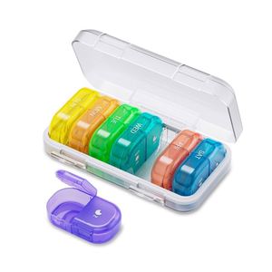 Convenient Waterproof Leather Plastic Storage Medicine One Day Week 14 <b>Compartments</b> for Breakfast <b>Lunch</b> Dinner Pill <b>Box</b> - Product Image 4