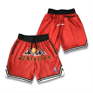 Custom Sublimated Vintage Basketball Shorts Adult Kids Sportswear Blank Basketball Mesh Shorts