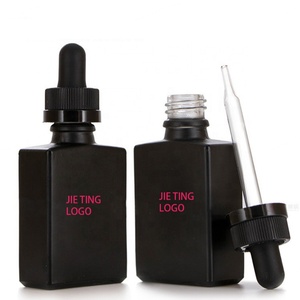 Luxury Matte Black square Frosted Glass <b>Spray</b> Bottle 15ml/30ml/50ml/100ml for Cosmetic Packing - Product Image 2