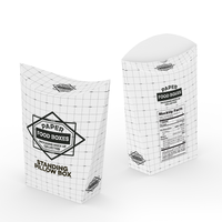 Boîte en carton jetable pour frites à emporter, boîte d'emballage en papier pour en-cas avec impression de logo personnalisé