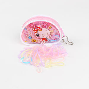 LTT1269 Diadema de Flores para Niñas, Lazos para el Cabello, Bonitos Lazos Elásticos de Dibujos Animados, Coletero para Niñas con <span class=keywords><strong>Monedero</strong></span> con Cremallera - Product Image 2