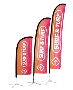 Teardrop fliegende Banner Strand Fahnenmast Verkauf Haus Auto waschanlage Swooper benutzer definierte gedruckte Feder Flagge mit Spike Basis
