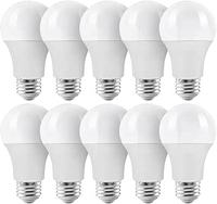 Ampoule LED A19 A60 E27 avec boîtier en plastique, 220V 3W, lumière blanche pour éclairage intérieur