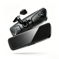 Caméra embarquée 4K avec streaming, rétroviseur intelligent, double canal avant et arrière, enregistreur vidéo de voiture spécifique au véhicule, vente en gros, FCC