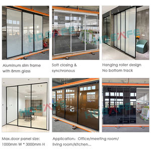 HDSafe ชุดประตู<span class=keywords><strong>บาน</strong></span><span class=keywords><strong>เลื่อน</strong></span>สำหรับใช้ในสำนักงาน, <span class=keywords><strong>ประตู</strong></span><span class=keywords><strong>บาน</strong></span><span class=keywords><strong>เลื่อน</strong></span>ไร้ขอบขอบขอบขอบรางอลูมิเนียมฮาร์ดแวร์ห้องประชุมกระจกฝ้า - Product Image 2
