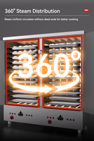 Nouveau continu multi industriel gaz gaz saucisse chinois petit pain Siomai vapeur Type d'armoire oeufs riz nourriture vapeur four cuisinière Machine