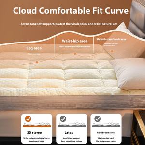 Coprimaterasso morbido trapunta singolo di qualità per l'inverno piegato caratteristica per il letto dormitorio della camera da letto di casa - Product Image 3