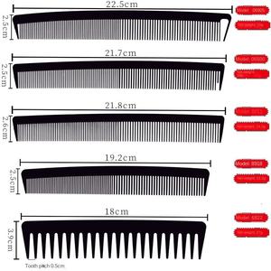 Xách tay chống tĩnh dày đặc Răng Nhựa rat Tail Barber phong cách tóc <span class=keywords><strong>Comb</strong></span> <span class=keywords><strong>Set</strong></span> phong cách chuyên nghiệp cắt tóc lược cho Salon nhà - Product Image 4