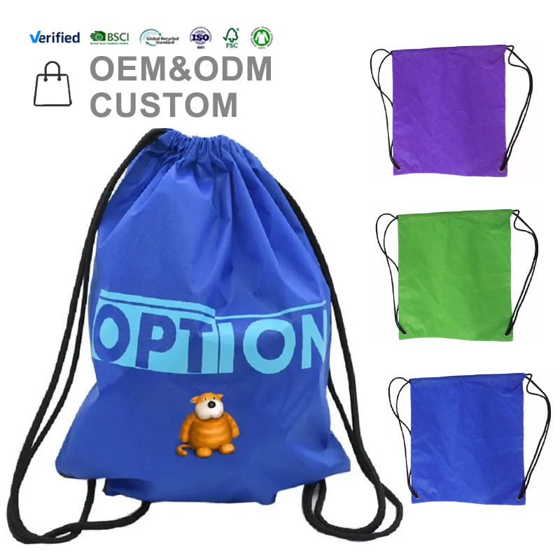 Custom logo Drawstring Show Bag Promotional