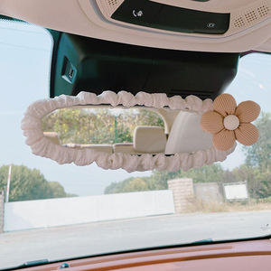 Qi Yiran <b>Car</b> Rearview Mirror Cover Plush Strawberry Bear Protector Interior <b>Accessory</b> <b>For</b> <b>Women</b> - Product Image 5