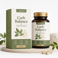 Cápsulas Botánicas Carb Balance con Extracto de Frambuesa, Extracto de Hoja de Morera, Extracto de Té Verde, Extracto de Frijol Blanco