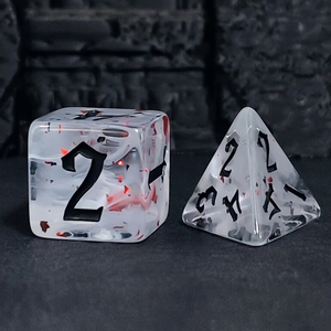 Jeu de dés à 7 pièces, dés polyédriques en os acrylique, 7 pièces/ensemble, dés à thème Knight's <span class=keywords><strong>Tale</strong></span>, dés en résine - Product Image 1