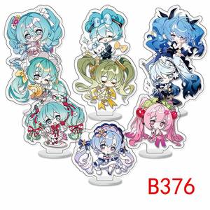 Hatsvne Miku Sakura Sailor Macarons, accessoires pour <span class=keywords><strong>filles</strong></span>, figurine en plastique, plaque de support d'anime acrylique, 9 pièces par lot - Product Image 6