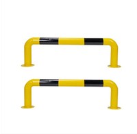 Barreras de Tráfico de Alta Calidad de Acero Anticolisión, Amarillo+Negro, Personalizables, Duraderas, para Estacionamientos, Barreras de Seguridad para Esquinas