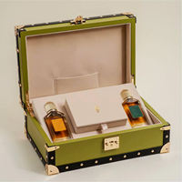 Boîtes de parfum de luxe vides en forme de rouleau, design en bois avec rivets, coffre Ramadan, boîte cadeau pour flacon de parfum, matériaux recyclés, UV