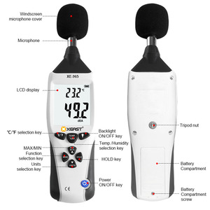 XEAST XE-965 5-in-1 Handheld Multifunctional <b>for</b> Test Instrument <b>Meter</b> Light Sound <b>Humidity</b>/Temperature Anemometer OEM Customize - Product Image 4
