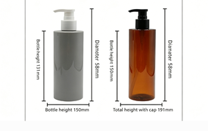 Bouteilles en PET à épaule plate 200ml 250ml 300ml 350ml 400ml 500ml pour shampoing, gel <span class=keywords><strong>douche</strong></span>, et après-shampoing vides avec pompe - Product Image 4