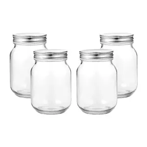 Hot Selling Glass Regular Mouth Mason Jars High Temperature Resistant Sealed Storage Jar Canning Jars for Food Storage