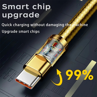 Cable DE DATOS dorado de 1M/1,5 M/2MCable de carga súper rápida de 120W Compatible con Apple 15 16 Tipo-C y Android Tipo-C para Samsung Xiaomi