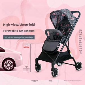 Poussette Bébé Pliable Légère en Métal à 4 Roues, Portable, Haute Position, Inclinable, pour Enfants - Product Image 5