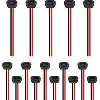 15PCS Type-C Female 2Pin USB Connector Type-C Waterproof with Female Socket Fast Charging Jack Charging Port USB-C Charger Plug
