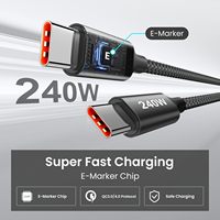 Câble USB-C de charge rapide 240W PD Type C vers Type C pour iPhone 17 16 Pro Max Plus Samsung S25 MacBook Air Tablette Voyage