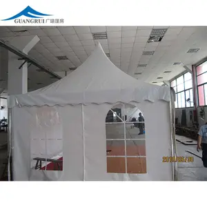 Tenda Pagoda ukuran kustom tenda pesta tiup besar luar ruangan pemasangan sederhana penutup PVC tenda tahan api tinggi untuk dijual