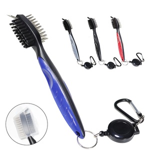 Brosse de nettoyage pour clubs de golf de qualité supérieure, avec logo personnalisé, brosse de nettoyage pour clubs de golf avec <span class=keywords><strong>mousqueton</strong></span> en aluminium rétractable - Product Image 4