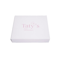 Boîte de papier de carton blanc auto-pliant personnalisé boîtes cadeaux de luxe avec logo de stratification mat pour l'emballage de vêtements en soie
