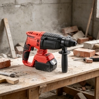 Ensemble de marteau perforateur à béton sans fil professionnel L&P à 3 fonctions, kit d'outils électriques pour bricolage