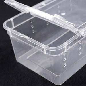 Boîte d'alimentation en plastique pour reptiles, terrarium, boîte de transport pour reptiles, pour gecko, grenouille, araignée, serpent, bébé lézard - Product Image 4