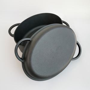 Grande marmite ovale en fonte de 8.3 L Cuisson du pain comme plat idéal pour la cuisson du pain ou de la <span class=keywords><strong>cocotte</strong></span> <span class=keywords><strong>Four</strong></span> hollandais - Product Image 2