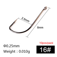 Hameçons à carpe SODE de haute qualité 5 # -16 #   8-10 pièces Anneaux d'œil super pointus en acier à haute teneur en carbone barbelés pour la pêche en eau salée