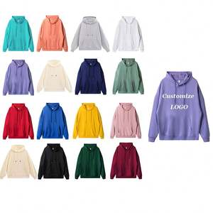 French Terry Cropped Hoodie High Quality Cotton Custom-Logo-Hoodie - Product Image 1