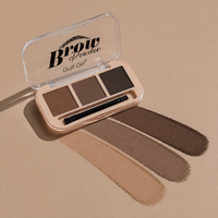 Poudre à sourcils minérale 3Shades, texture douce, anti-bavures, rehausseur de sourcils, logo personnalisé, 12g, cosmétiques pour sourcils